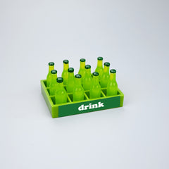 Vibrant Drinks Set Plastic Bottle Display for Dollhouse Playhouse