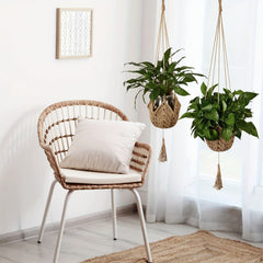 2 Pack Macrame Plant Hangers - Boho Touch for Home Decor