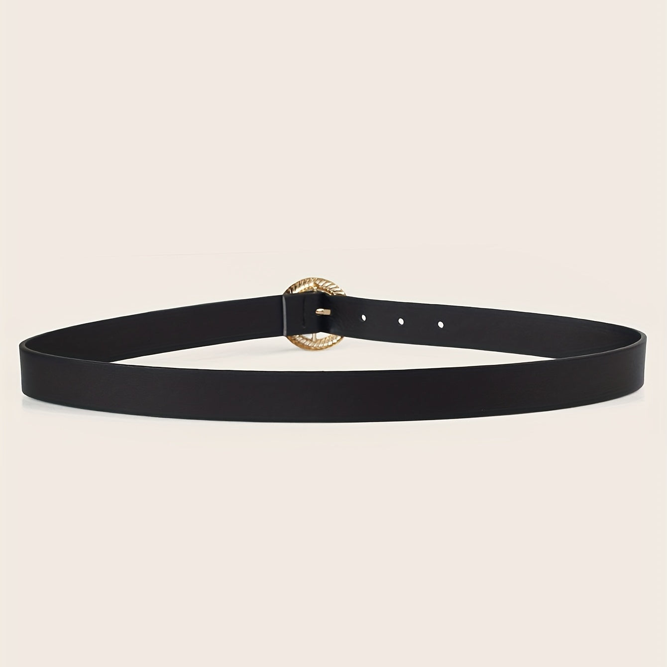 PU Thin Belt Geometric Twist Metal Buckle Waistband Women Jeans Pants Belt