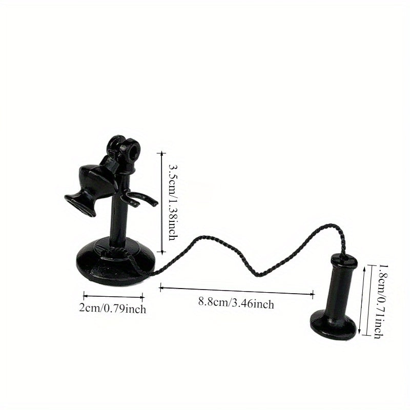 Vintage Wrought Iron Telephone for Dollhouse Props