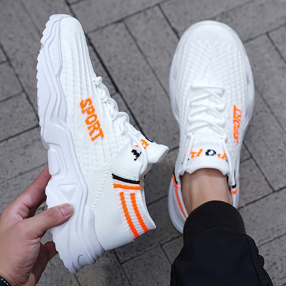 Men's Chunky Shoes Soft Sole Breathable Sneakers For Outdoor Activities