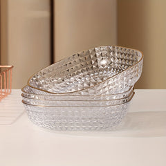 4pcs Bone Spatter Plates Dining Table Snack Plates