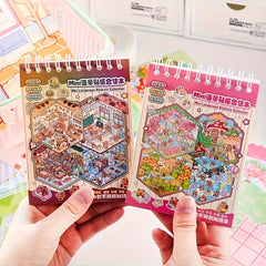 Cartoon Mini Landscape 3D Sticker Collection - Colorful Collage for DIY Creation