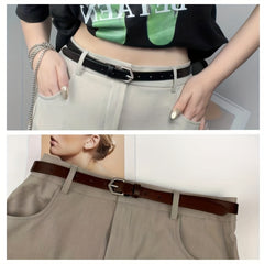 Vintage Arrow Buckle PU Belt Solid Casual Belt Unisex Jeans Pants Belt
