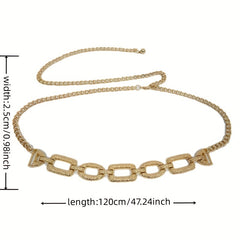 Metal Hollow Waist Chain Punk Women Dress Pendant Tassel Chain