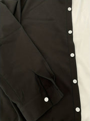  Colorblock Button Up Long Sleeve Top
