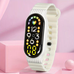 Boys Teens Heart Weekly Date Touch Sports LED Watch