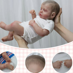 Realistic Rebirth Doll Sleep Boy 55cm Soft Vinyl Neonatal Doll