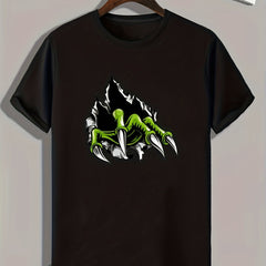 Monster Hand Print Men's Graphic T-shirt for Summer