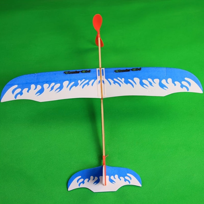 DIY Rubber Band Power Glider Toy for Teaching and Puzzle