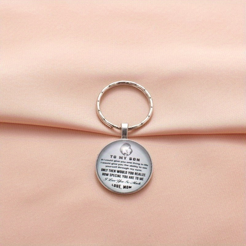 Mother child Keychain For Son Birthday Bag Purse Charm Accessories