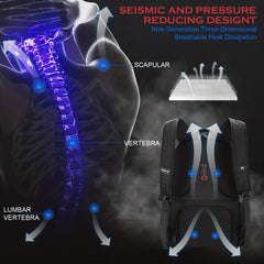 Waterproof Laptop Backpack 40L with USB Charging Port