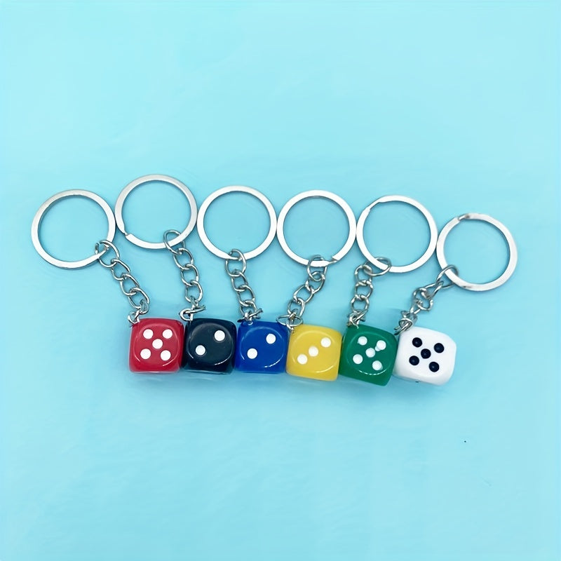 Resin Dice Keychain Mini Bag Gift Pendant