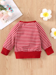 Baby Boy's Striped Contrast Pullover Top Sweatshirt