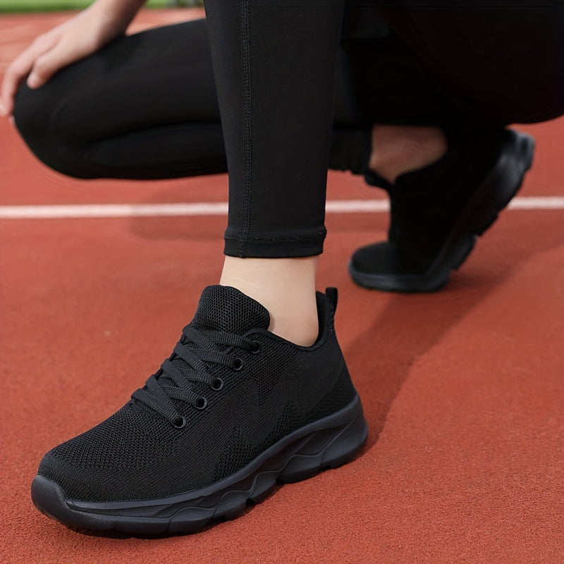 Women's Mesh Breathable Sports Shoes Lace Up Running Shoes
