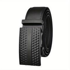 Men's Calfskin Leather Belt Automatic Buckle Waist Strap