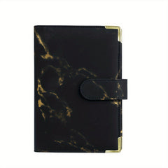 A6 Binder 6 ring Planner Marbled PU Leather Loose leaf Notepad