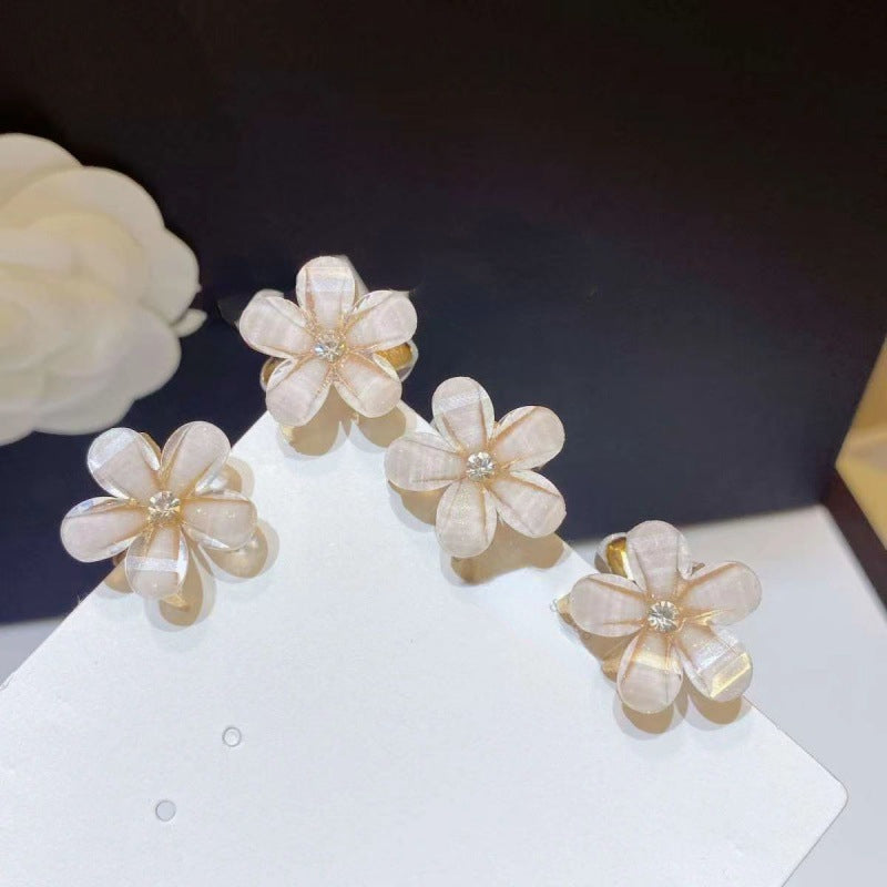 Daisy Pearl Hair Clips Set Mini Side Clip Claws Women Girl Hairpin Accessories