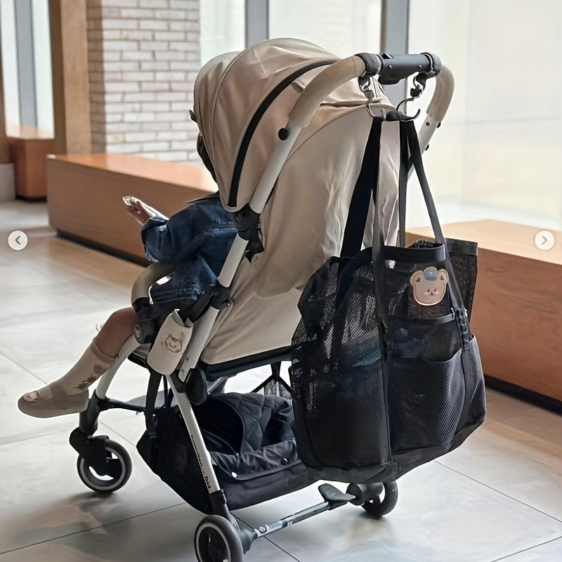 Large Capacity Cartoon Diaper Bag Organizer with Bottle Holder