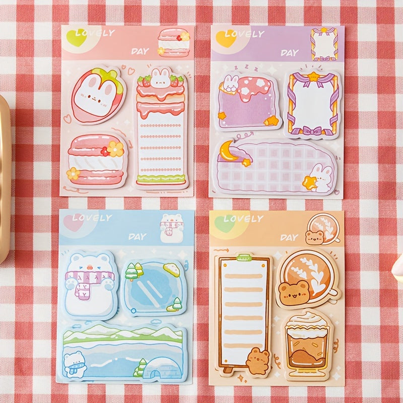 2pcs Cartoon Pet Sticky Notes Student Stationery Note Paper