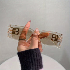 Vintage Rectangle Sunglasses for Women UV400 Protection