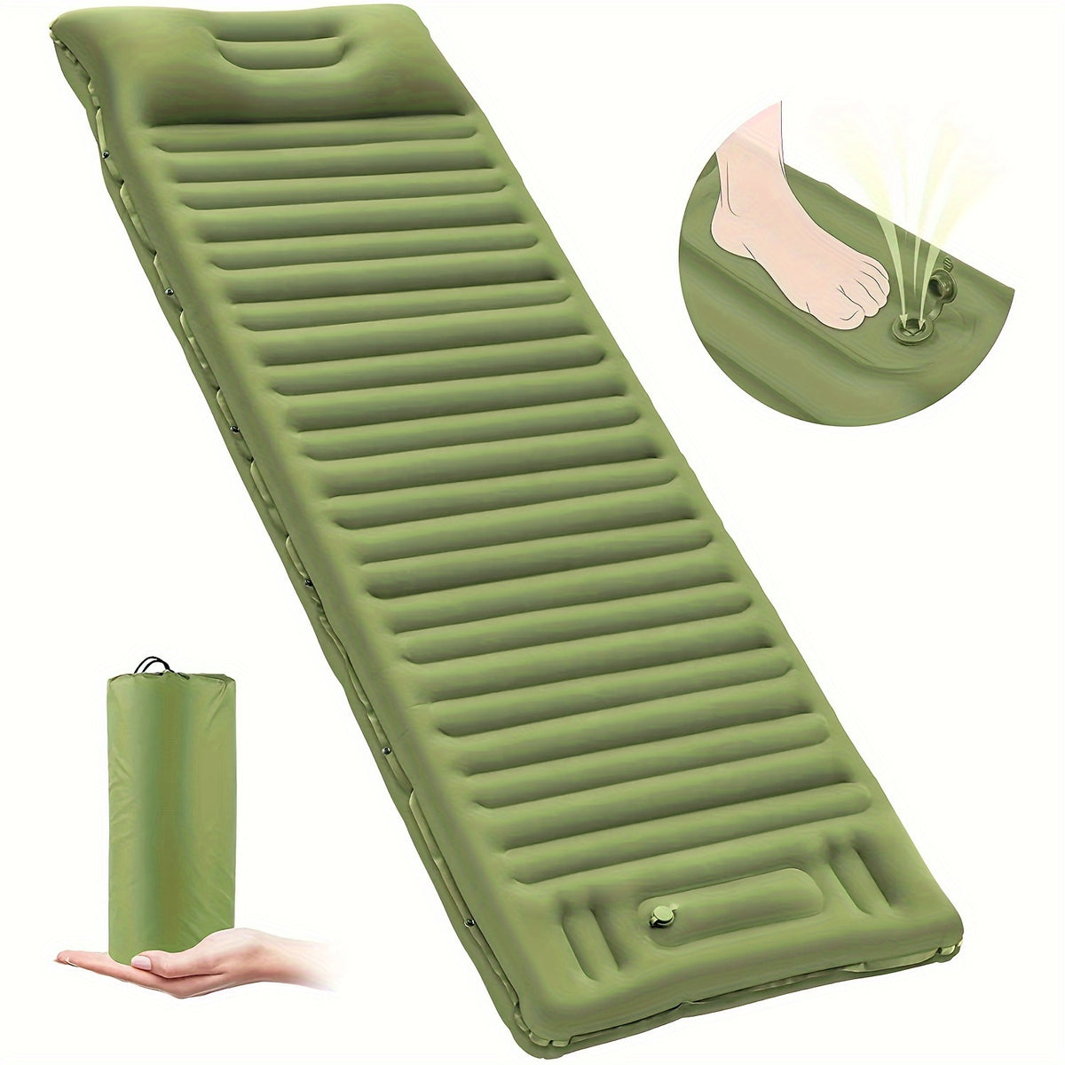 Ultralight Camping Sleeping Mat with Built-in Inflator