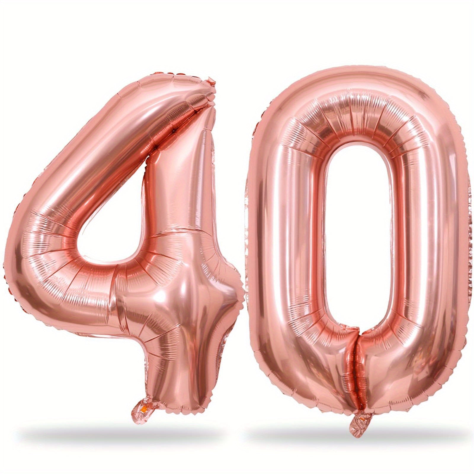 Rose Gold Big Number Balloons Set - 16 18 21 30 40 50 60 70