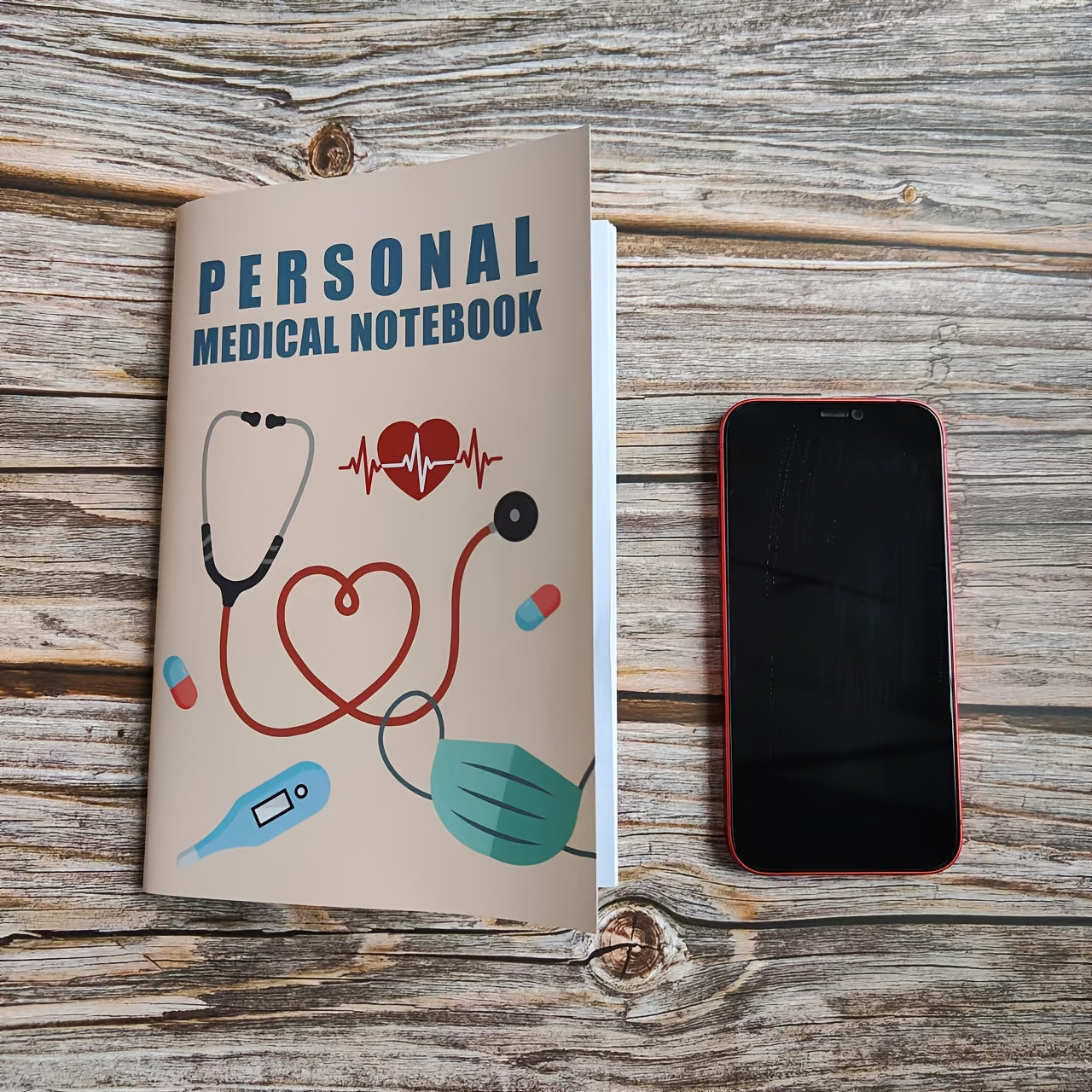 A5 Personal Medical Notebook Health Journal English Language