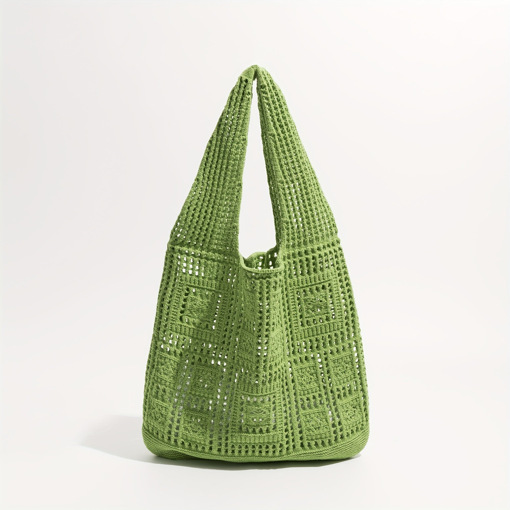 Crochet Tote Bag Shoulder Beach Shopping Reusable Large