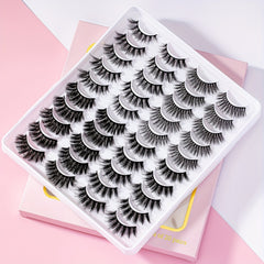 20 Pairs 3D Faux Mink Lashes Natural Fluffy Soft Wispy Reusable Eyelash Makeup