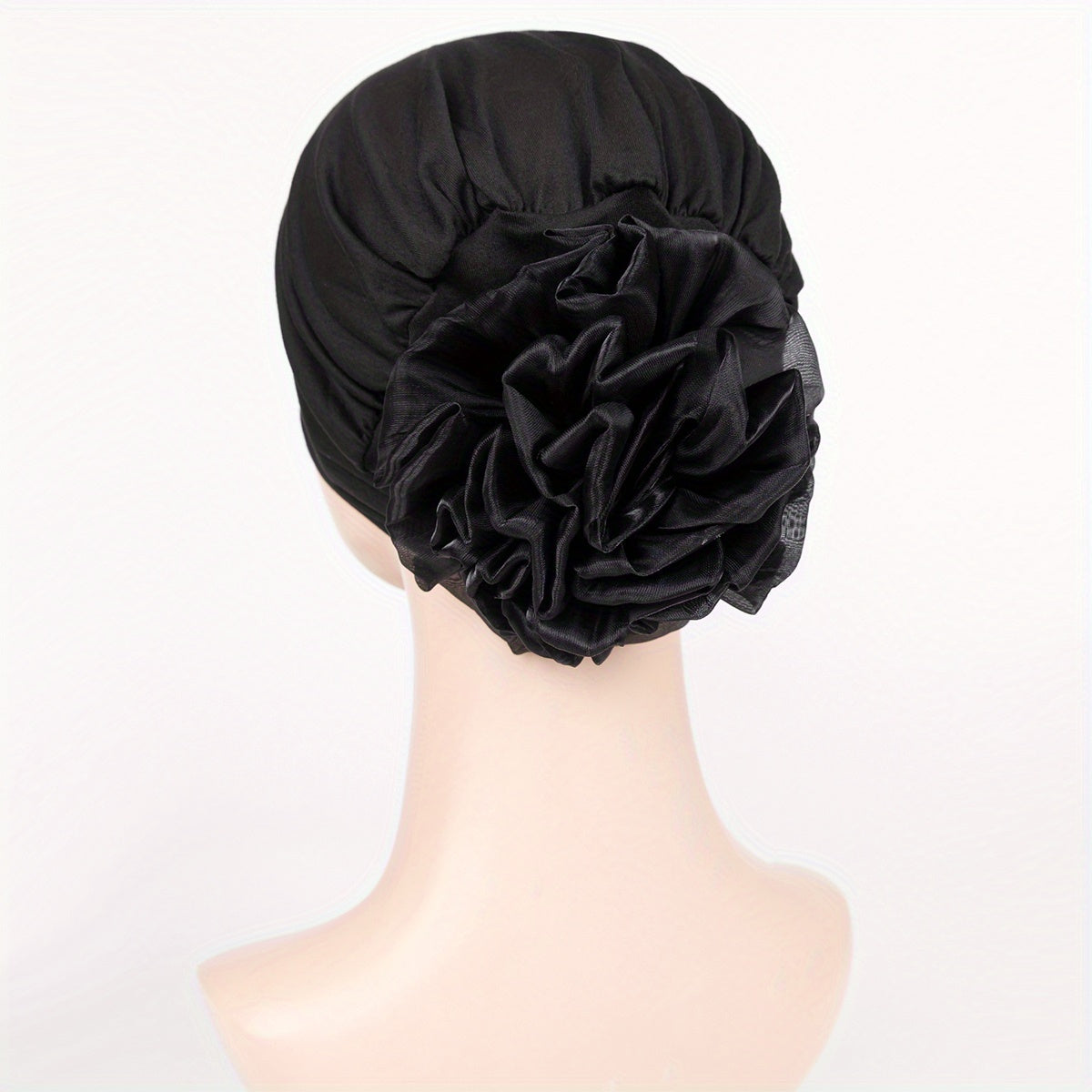 Satin Turban Cap Elastic Ramadan Head Scarf Chemo Hats For Women