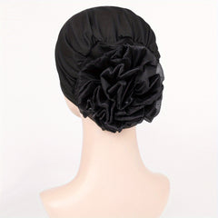 Satin Turban Cap Elastic Ramadan Head Scarf Chemo Hats For Women