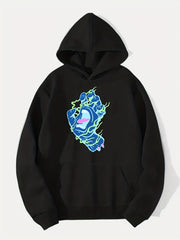 Hand Print Hoodie Men's Casual Graphic Pullover Hoodie