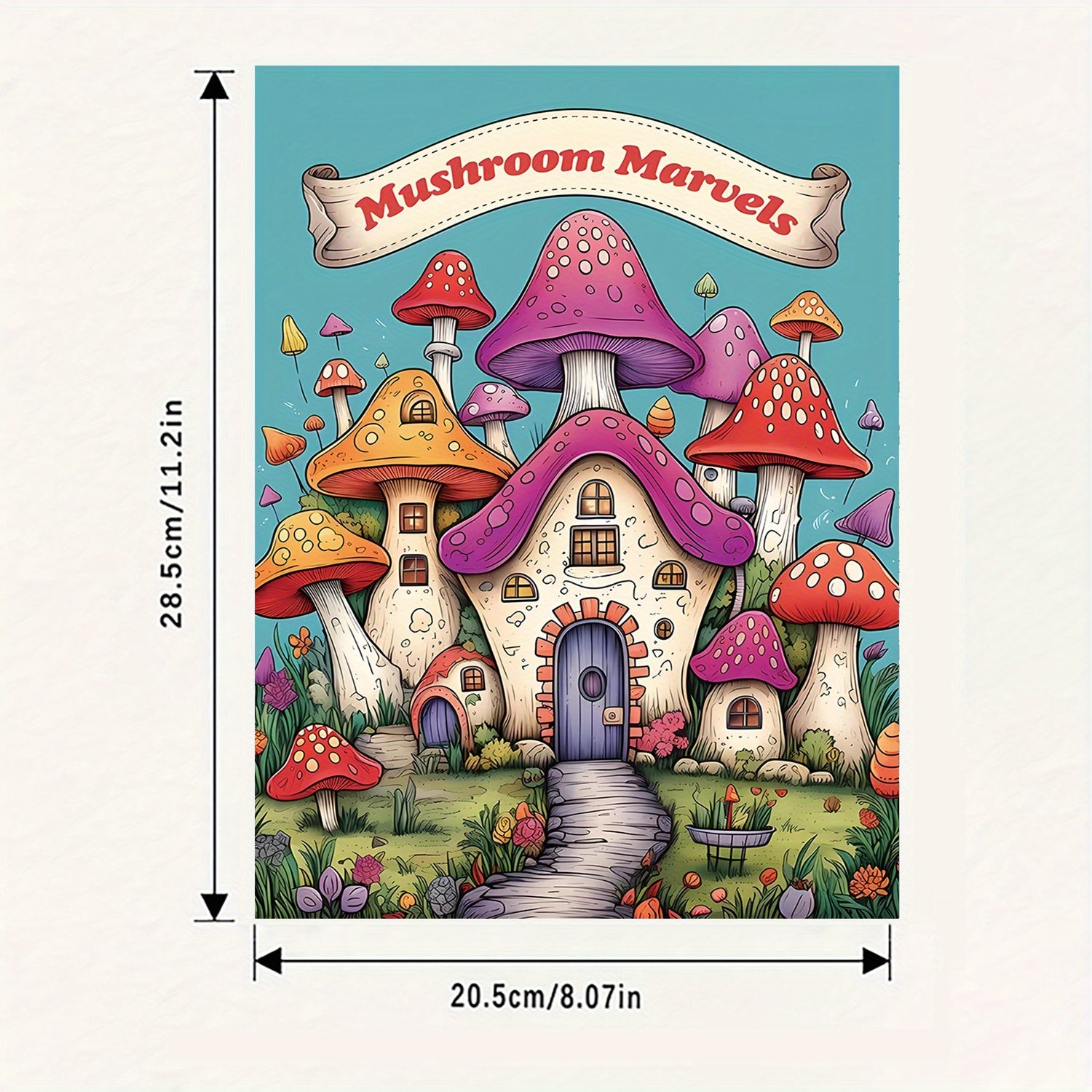 Miracle Mushroom Coloring Book with Writing and Drawing Board