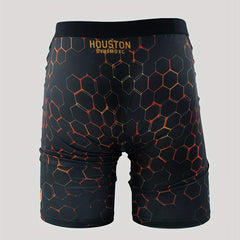 Men's Honeycomb Print Swim Trunks Quick Dry Beach Shorts