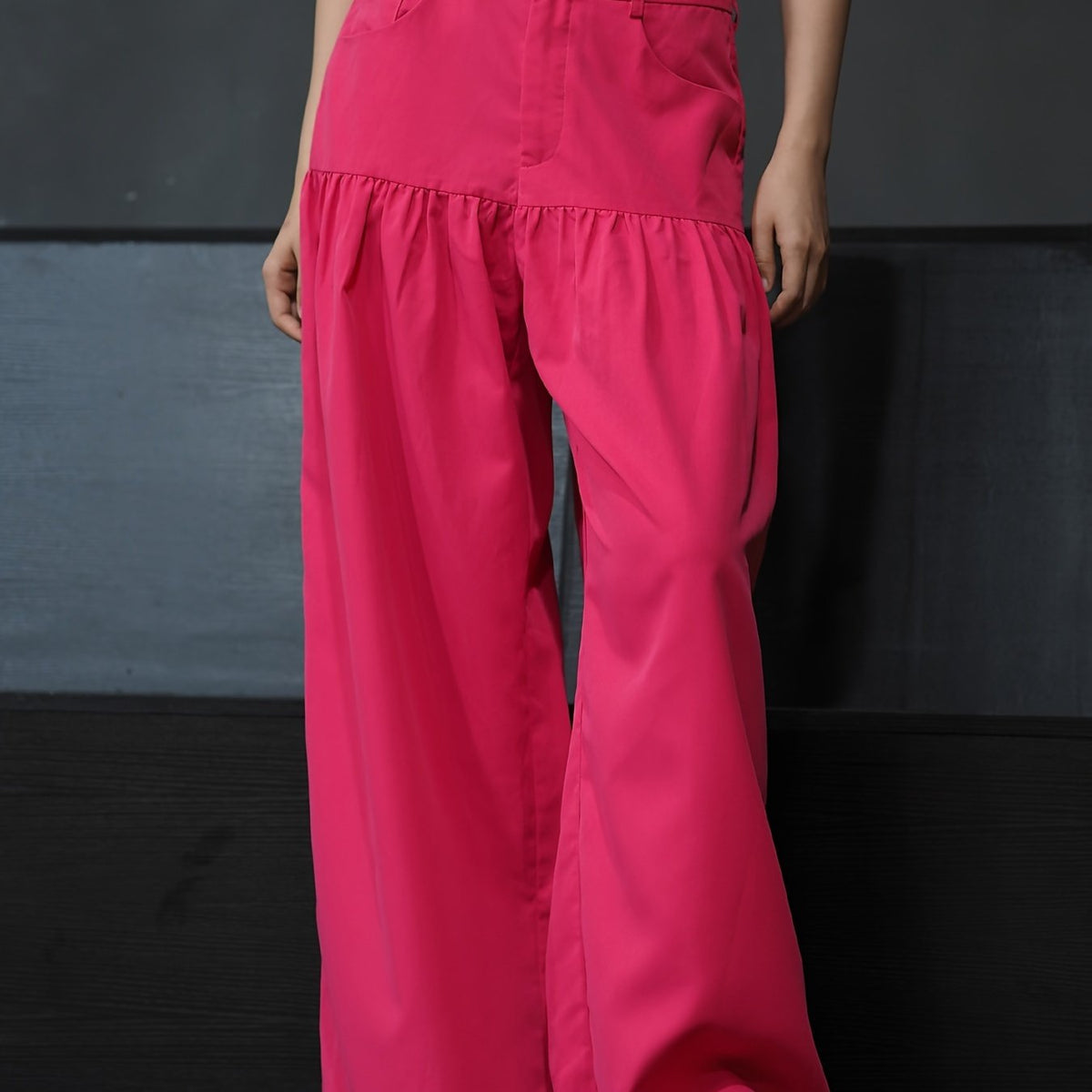  Casual Pants Women's Plus Solid Stitching Button Fly
