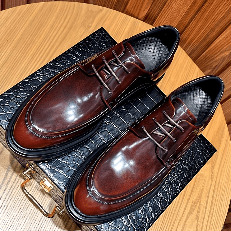 Men's Lace up Oxford Shoes Anti skid Platform Formal Dress Shoes