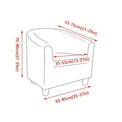Stretch Club Chair Slipcover Geometric Pattern