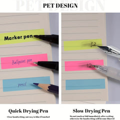 Colorful Index Cards With Sticky Tabs for Organization, Studying, Reminders