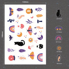 Dotted Journal Stickers 300 Pcs Mystery BOHO Planner Notebook 9 Sheets