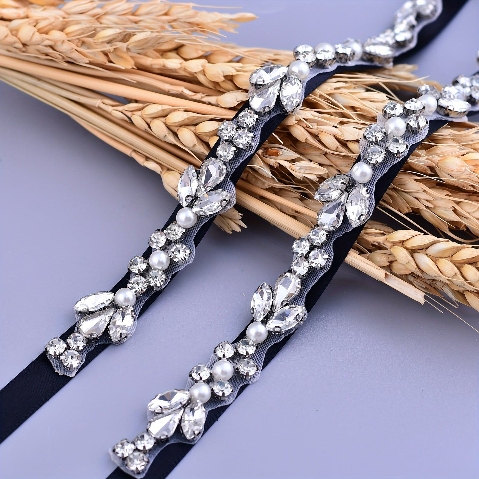 Crystal Bridal Sash Ribbon Belt for Brides