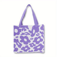 Flower Pattern Tote Bag Durable Lightweight Shoulder Bag