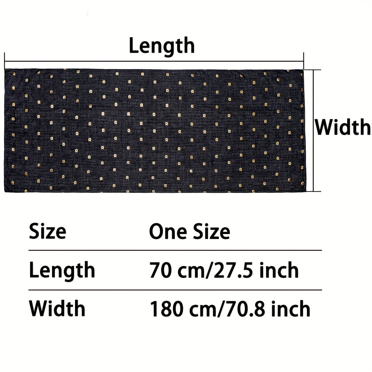 Tiger Head Hot Stamping Scarf Solid Shawl Classic Windproof Head Wrap