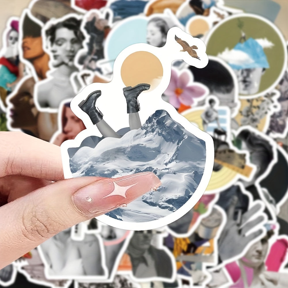 60pcs Abstract People Stickers Graffiti Decals DIY Stationery and Plastic