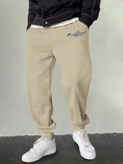 Men's Cartoon Shark Print Joggers Casual Breathable Sports Pants