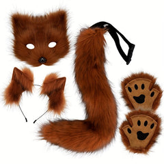 Funky Fox Costume Set for Halloween 5pcs Animal Cosplay Accessories