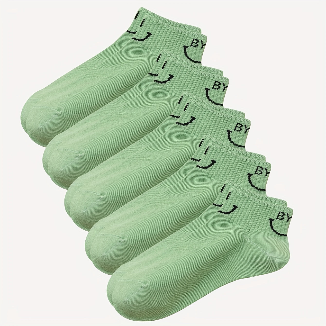 Letter Print Sports Short Socks Women's Stockings