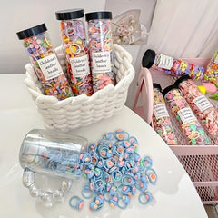 20pcs Cartoon Fruits Hair Tie for Girls Women