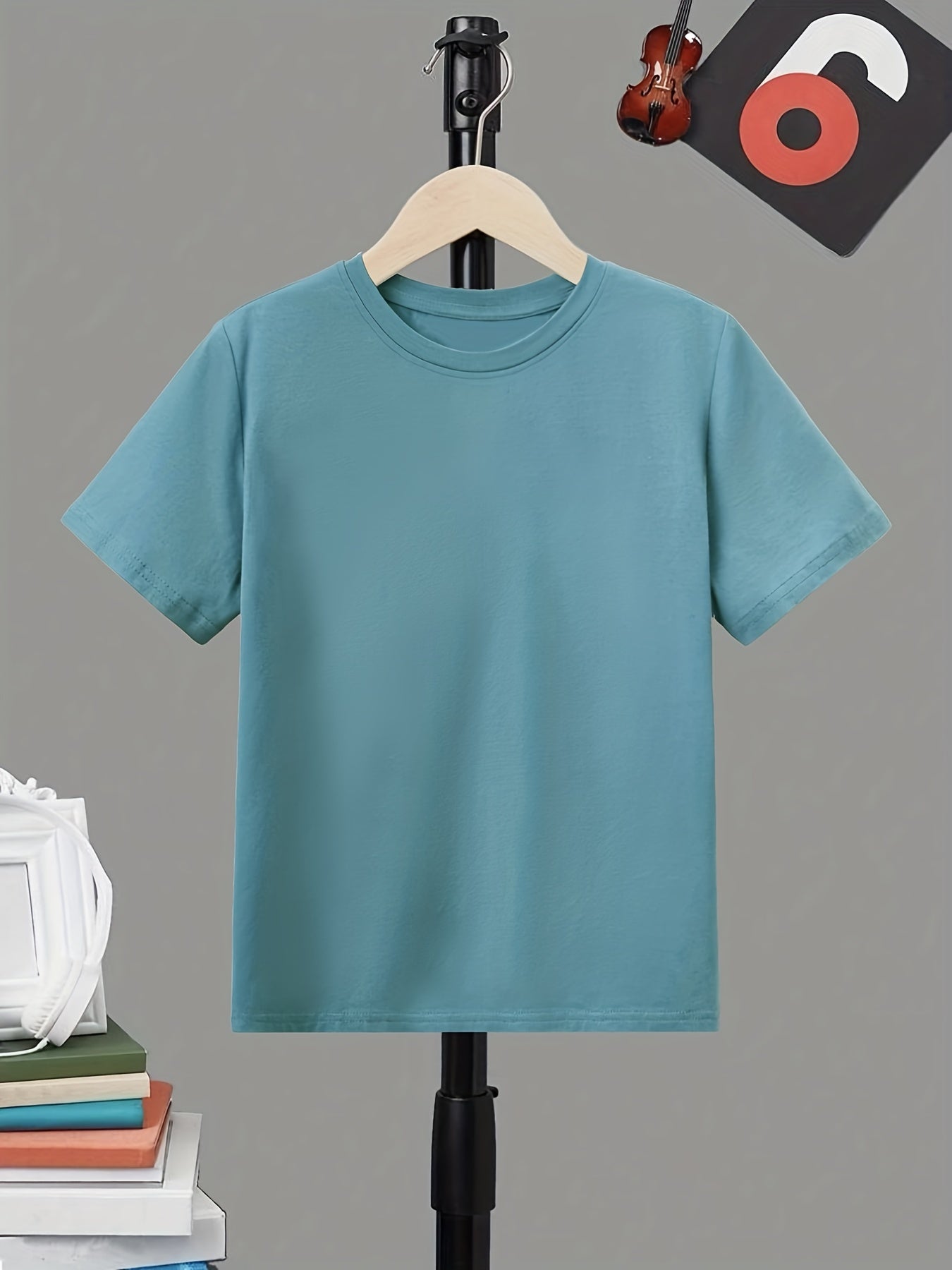 Breathable & Stretchy Boy's Solid T-Shirt for Summer