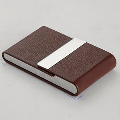 Women's Thin Tobacco Cigarette Case Leather Bag Portable Storage Box